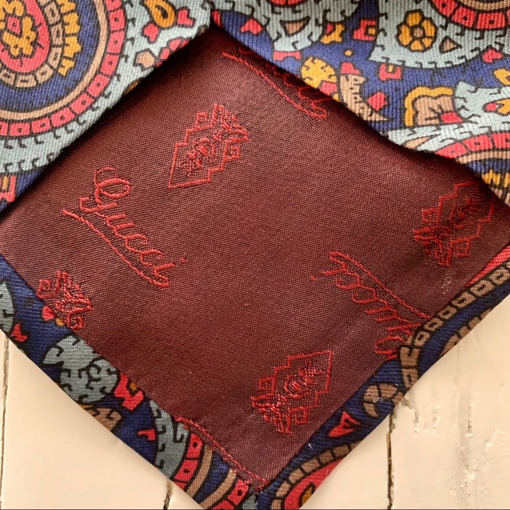Gucci silk tie vintage - Picture 5 of 5